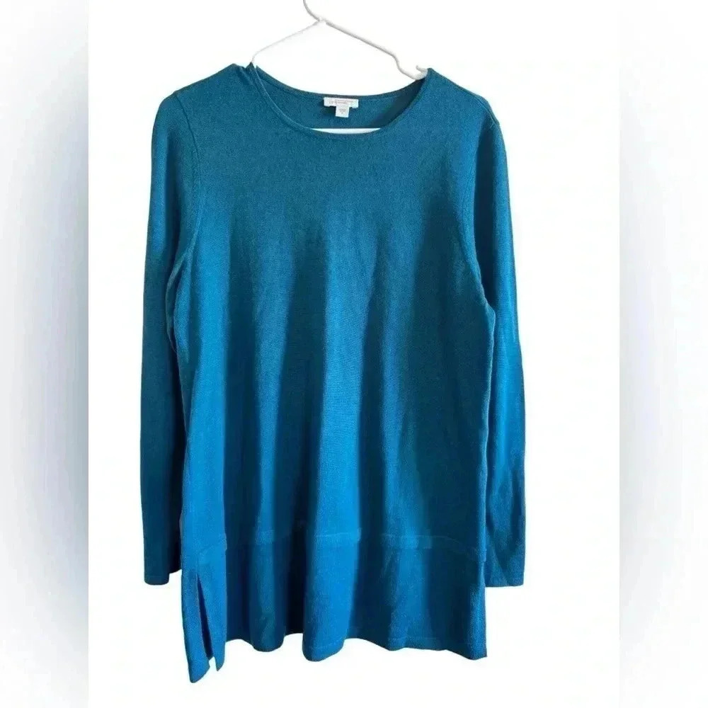 J Jill Merino Wool Blue Sweater Medium